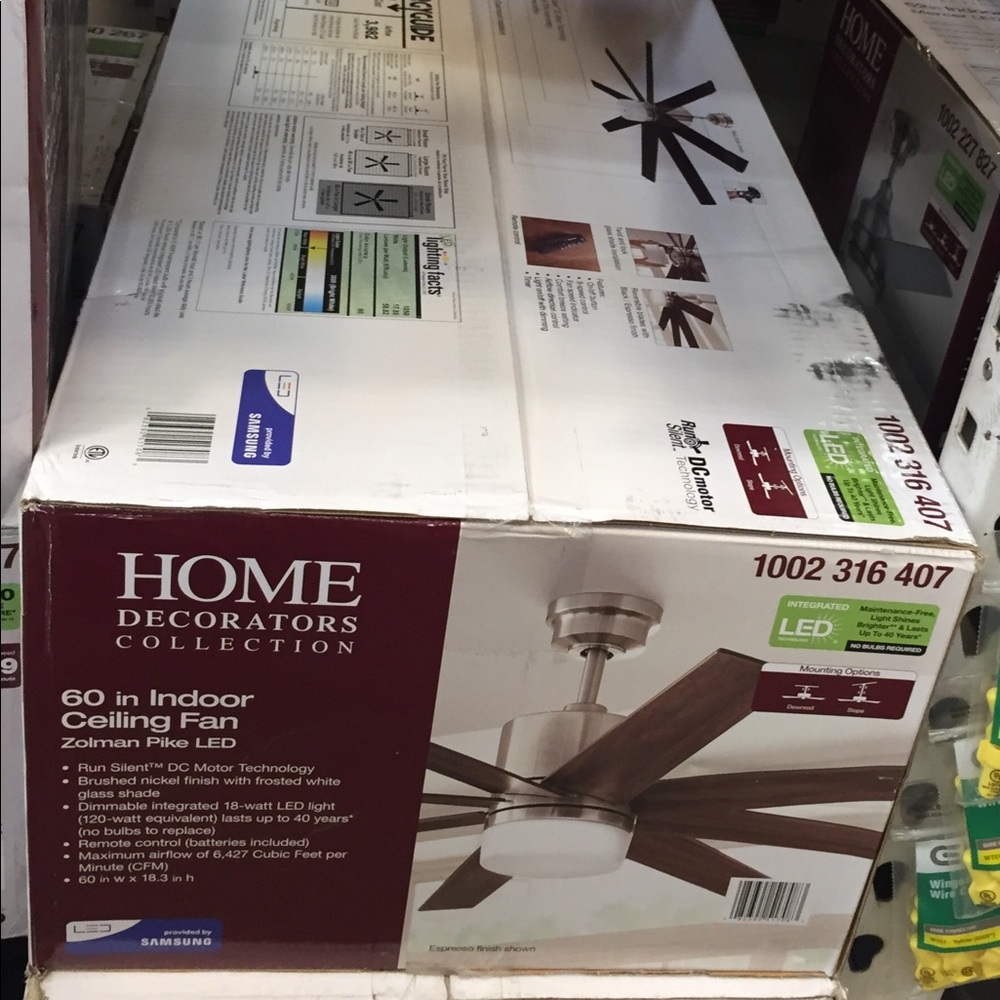BRAND NEW!! Home decorators collection modern fan.